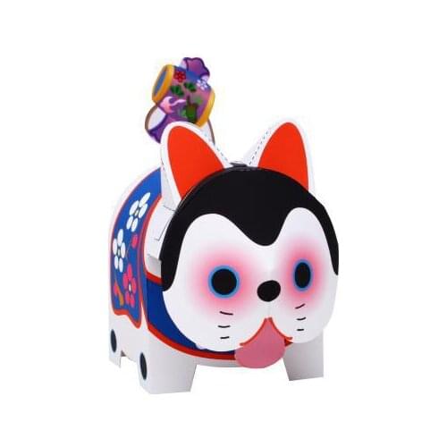 Paper dog 3D paper model parent-child DIY cartoon animal kindergarten handmade origami child puzzle development