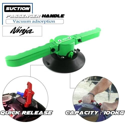 Quick Release Vacuum Hand Pump Suction Cup Passenger Handgrips Tank Grab Bar Handle Armrest for KAWASAKI NINJA 250 300 400 650