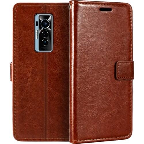 Case For Tecno Phantom X Wallet Premium PU Leather Magnetic Flip Case Cover With Card Holder And Kickstand For Tecno Phantom X