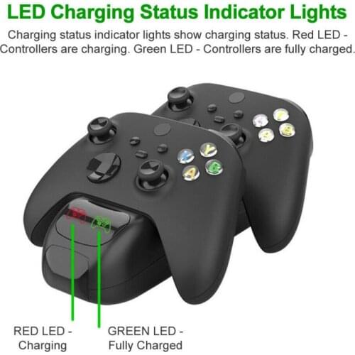Dual Controller Charger Dock For Xbox Series S/X Controller Charger Indicator For Xbox Series S X Controllers Chargers