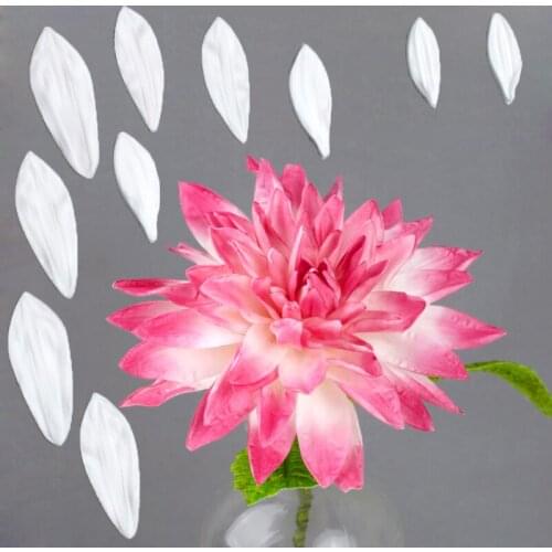 Dahlia & Leaf Mould Silicone Mold Fondant Cake Decorating Tool Gumpaste Sugarcraft Chocolate Forms Bakeware Tools