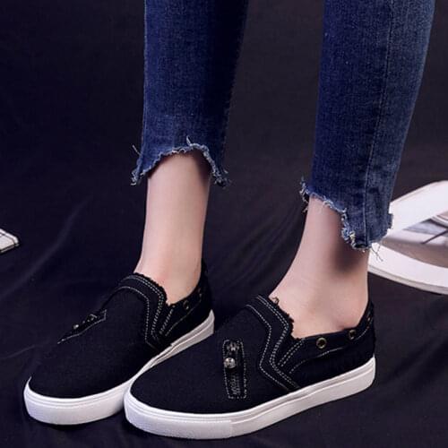 Zapatillas Mujer Summer Fashion Sport Flat Canvas Training Shoes Womens Denim Sneakers Platform Basket Femme Sneakers Women