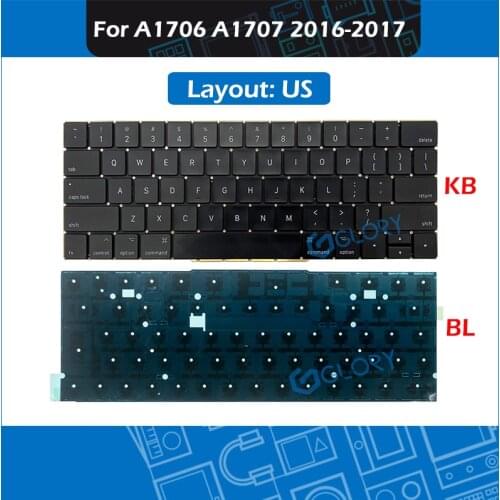 New A1706 A1707 US Keyboard + Backlight For Macbook Pro Retina 13" 15" Touchbar Replacement keyboard 2016 2017