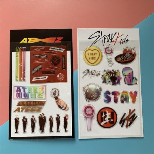 KPOP ATEEZ STRAY KIDSSticker Stationery Suitcase Notebook Stickers Refrigerator Stickers Small Little Fans Gilfs New Wholesale