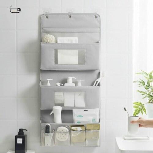 Creative Storage Bag Hanging Bag Wall Hanging Door Multi-layer Fabric Hanging Pocket Finishing Bag Dormitory Storage Bag Debris