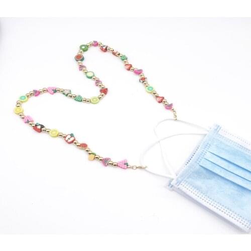 Mask Animal flower Soft Clay Necklace for Women Wedding Punk Bead Lariat Chain Necklace Jewelry Gift Fashion Necklaces For Women