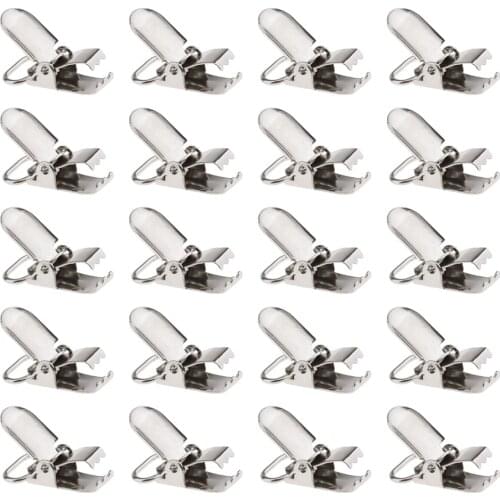 28mm metal suspender clips for pacifier holders bib clips toy holder crafts suspender pants braces skirts Tight Stockings