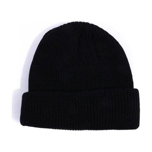 2019 Fall/Winter Men/Womens Solid Color Melon Skin Knitted Wool Hat Korean Version Of Thick Windproof Hat Fashion Solid Color