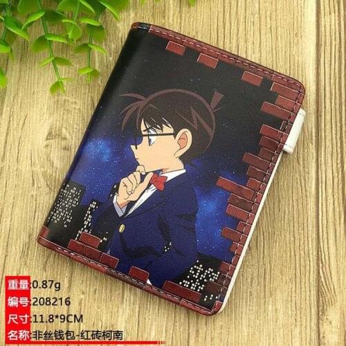 Anime Detective Conan Men Wallet Short Coin Purse