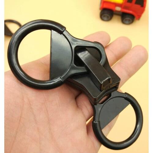 New 20# Extra Large Big Size Black Plastic Zipper Sliders For Resin Zipper Double Round Pulls Repair Fix diy a Zipper