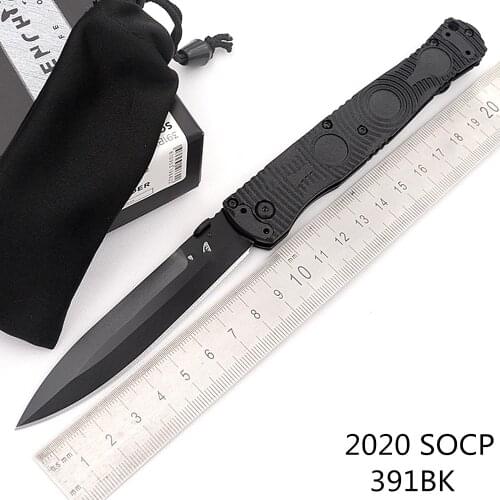 New SOCP 391BK 391 Nylon Fiber Handle Mark D2 Blade Folding Pocket Survival EDC Tool kitchen camp hunt Tactical outdoor knife
