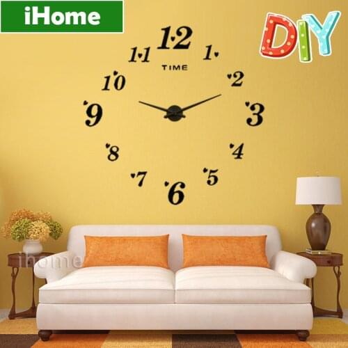 New 3D Creative DIY Large Quartz Acrylic Mirror Wall Clock Love Heart Design & Fashion Art Home Decoration Stickers Wall Watches