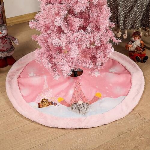 Plush Floor Fur Mat Fringe Trim Skirt Non-woven Fabric Christmas Home Decoration Pink Hotel Lamp Rustic Tree Skirts