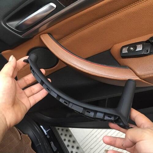 Beige Black Gray Armrest Car left front drivers seat LHD Interior Door Handle Inner Panel Pull Trim Cover For BMW E70 E71 X5 X6
