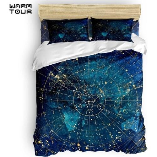 WARMTOUR Duvet Cover Star Map City Lights Duvet Cover Set 4 Piece Bedding Set For Beds DHL Shipping Method