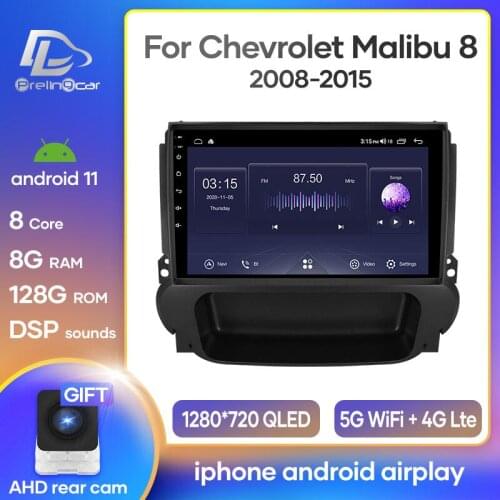 Prelingcar For chevrolet MALIBU 2012 13 14 15 Android 10.0 Car monitor Radio Multimedia Video Player Navigation GPS stereo