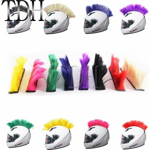 11 Colors Racing Motorcycle Helmet Mohawk Outdoor Riding Cap Helmet Decoration Snowboard Paintball Helmets Hair Attached Feather