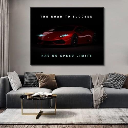 Modern Super Racing Car Posters and Prints Inspiration Wall Art Canvas Painting Dream Car Pictures for House Decor Frameless