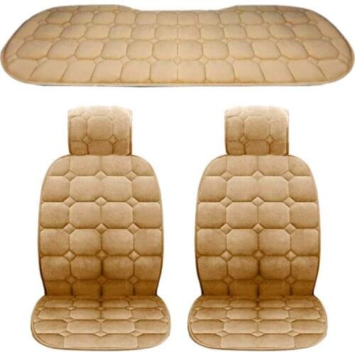 Universal Seat Cushion Pad Auto Seat Cover Car Interior Seat Protector Warm Winter Front Rear Seat Short Plush Pad Mat