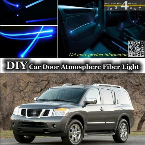 Interior Ambient Light Tuning Atmosphere Fiber Optic Band Lights For Nissan Armada WA60 Inside Door Panel illumination