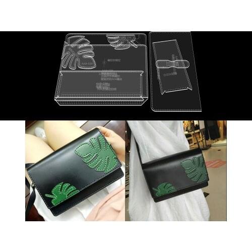 Retro Chinese style female shoulder messenger bag Nordic ins wind handmade DIY leather goods tool acrylic version drawing