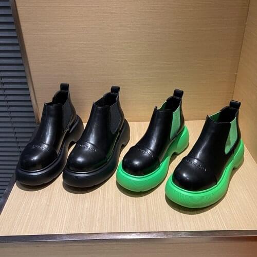 Chelsea boots female new Korean style college style platform shoes platform shoes small leather shoes X899