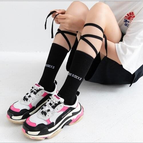 Socks for women 2021ins fashion trend cross leg mid tube socks with fashionable socks