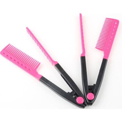 1Pc Handle Magic Anti-Static Tangle Comb Shower Massage Comb Salon Hairdressing V Style Household Hair Straightener Comb