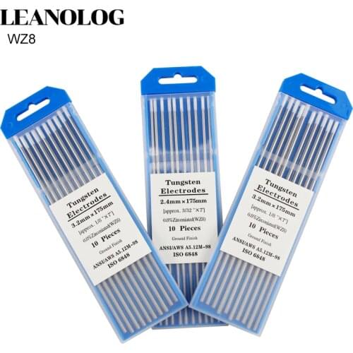10pcs White Head WZ8 Tungsten Electrode 1.0 /1.6/2.0/2.4/3.0/3.2/4.0X175mm TIG Tungsten Needle/Tungsten Electrode/TIG Rod