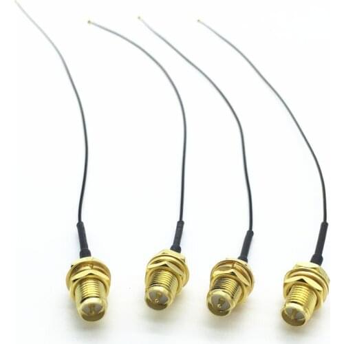 4Pcs I-PEX U.FL IPEX MHF4 to RP-SMA Antenna Pigtail for NGFF/M.2 WIFI/WLAN/3G/4GModules