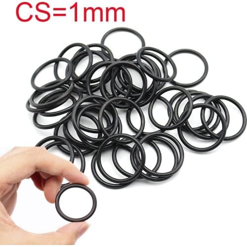 50PCS/lot Rubber Ring NBR Sealing O-Ring 1mm Thickness OD4/4.5/5/5.5/6/6.5/7/7.5/8/8.5/9/9.5/10mm O Ring Seal Nitrile Gasket