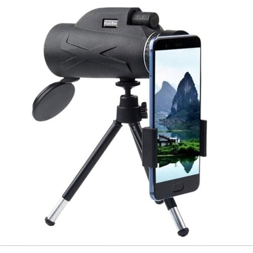 80X100 Outdoor Monocular Low Light Night Vision HD High Power Clip Mobile Telescope for Hunting Camping