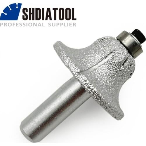 SHDIATOOL No.17 Vacuum brazed diamond router bits 12.7mm shank for edge profile