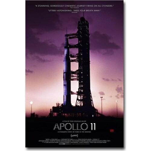 Apollo 11 Hot Movie Silk Fabric Wall Poster Art Decor Sticker Bright