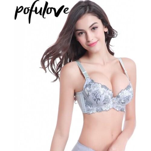 Women Lace Sexy Push Up Bra Large Size Gather Underwear Ladies Seamless bras Lingerie Wireless Female Brassie