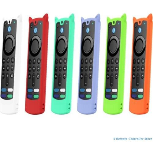 Voice Remote Control Case For Alexa Voice Remote 3 Gen 2021 Silicone Case Cover with Strap BX0E