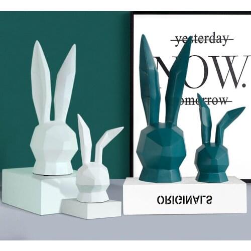 Nordic ins rabbit ornaments home decoration light luxury living room porch cute girl heart room decoration birthday gift gift