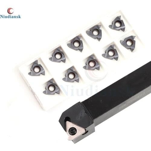 SER2020K SER2525M22 SER3225P SEL Thread Turning Tool Holder 10pcs 22ER N55 NK9030 22IR N60 Carbide Inserts CNC Lathe Tools Set