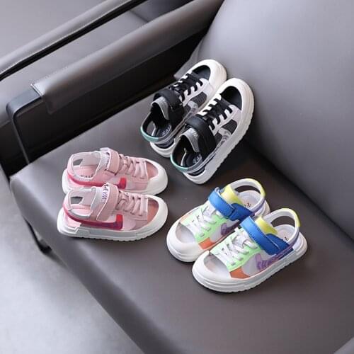 Childrens sandals fashion princess sandals Girls' sandals 2021 new childrens shoes summer childrens woven soft sole sandals