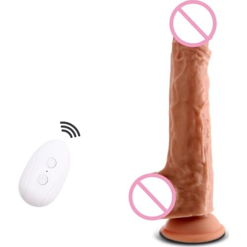 Remote Control Thrusting Dildo Vibrator 8 Modes Realistic G-spot Clitoral Stimulator Strong Suction Cup Penis Sex Toy for Women