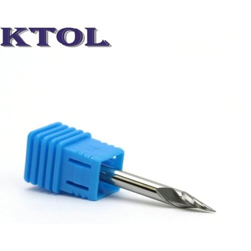 3.175*0.2/0.4mm 45 Degree 1 Flute Milling Cutter V Groove Router Bit Carbide CNC Tools Engraving Cutters End Mill for Metal Iron