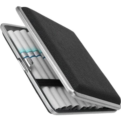 Cigarette Tools Double-open Leather Cigars Cigarette Cases Stainless Steel Tobacco Cigarette Box For 20pcs Cigarettes