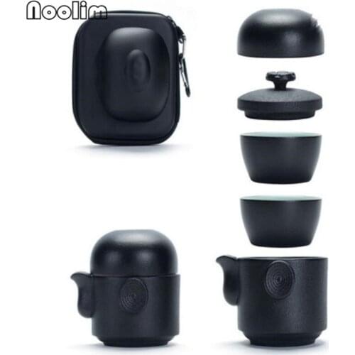 Ceramic Portable Travel Tea Set With A Storage Bag Chinese Kung Fu Gaiwan Office Convenient Teacups Teapot Drinkware