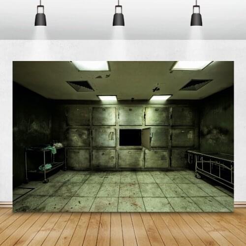 Laeacco Old Grunge Deserted Empty Room Horrible Halloween Festivals Party Decor Interior Photo Background Photographic Backdrops