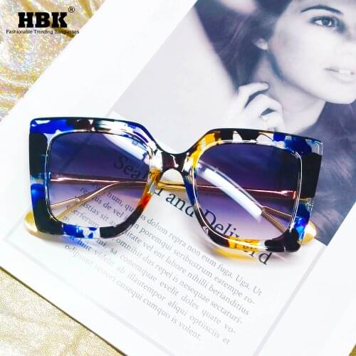 Fashion Unisex Sunglasses Women Luxury Brand Designer Classic Blue Floral Men Sun Glasses Male Eyewear Ladies Female Glasses