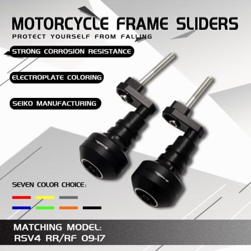 Motorcycle CNC Aluminum Falling Protection Frame Sliders Crash Protector For Aprilia RSV4 2009-2017