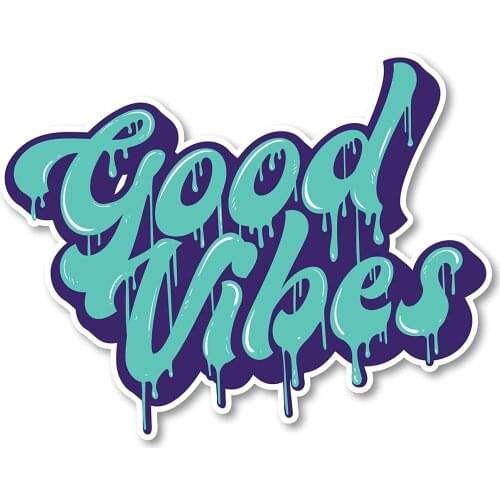 Good Vibes Decal Bumper Sticker Design for Cars, Cups, Laptops, Coolers 15*15cm