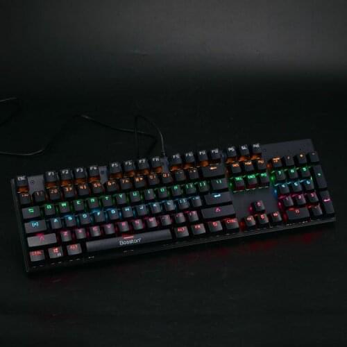 The New MK912A Desktop Notebook Wired Mechanical Gaming Keyboard RGB Backlit Manipulator Keyboard is Ergonomic for PC Computers