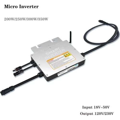 Maxgeek New SG Regular Max Output Power 200W 250W 300W 350W Solar Power Micro Inverter Input 18V-50V Output 120V/230V