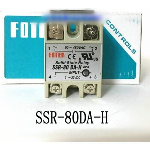 Single Phase SSR-80DA-H actually 3-32V DC TO 90-480V AC SSR 80DA H Solid State Relay